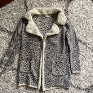 Altar’d State Fleece Collar Cardigan